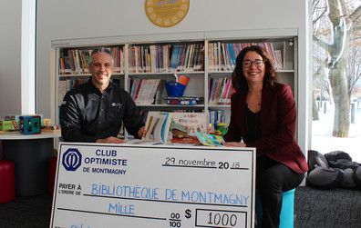 Le Club Optimiste parraine le club de lecture Rat-Conte